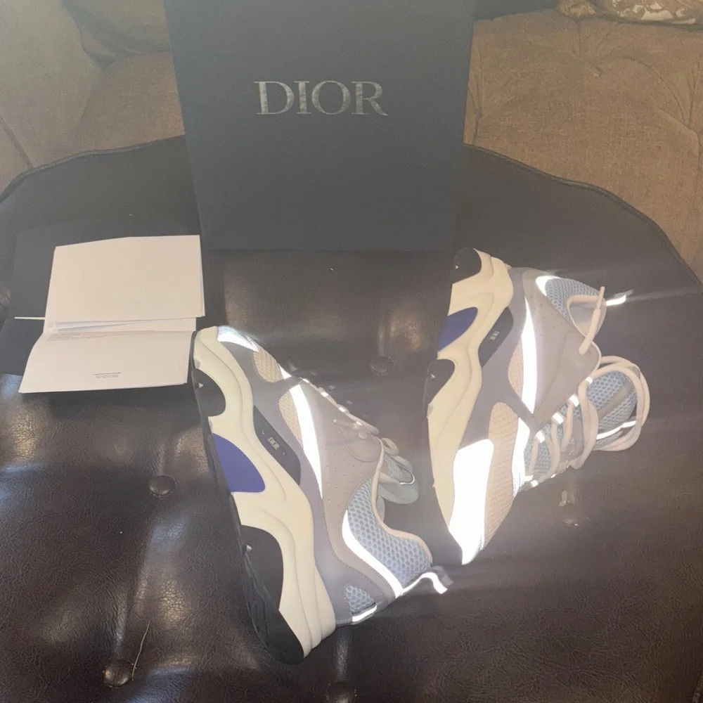 Dior Light Blue and White Sneakers Size  47 ALL OFFERS ACCEPTED US SIZE 14 - Picture 10 of 16